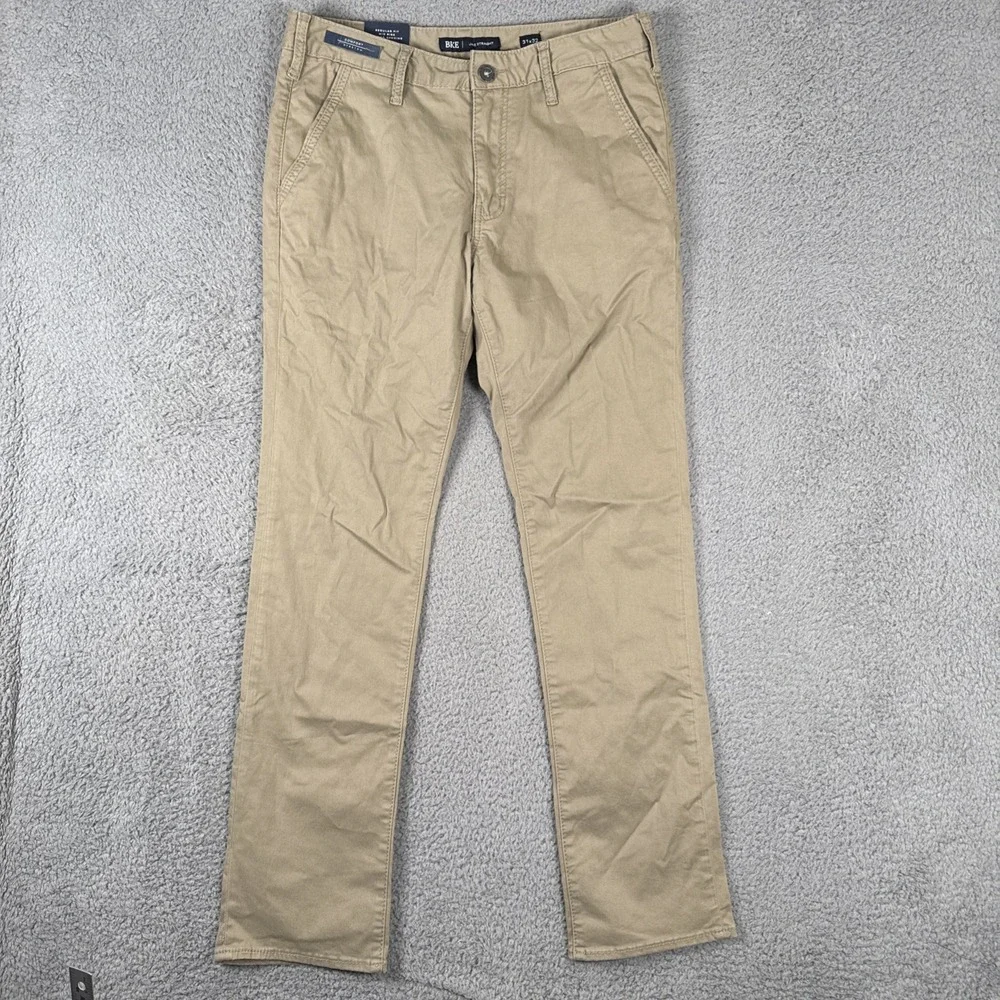 BKE Buckle Jake Chino Pants Mens 31x32 Khaki Beige Straight Leg Premium Stretch
